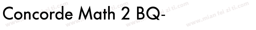 Concorde Math 2 BQ字体转换